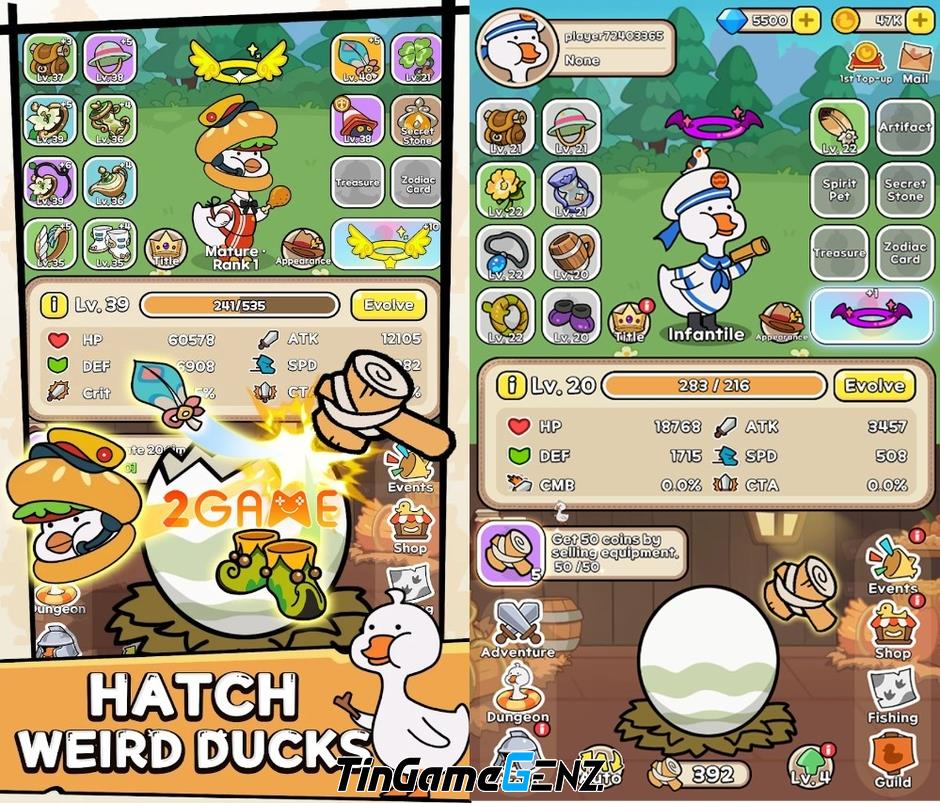 Hành trình phiêu lưu cùng vịt ngộ nghĩnh trong game Freaky Duckling