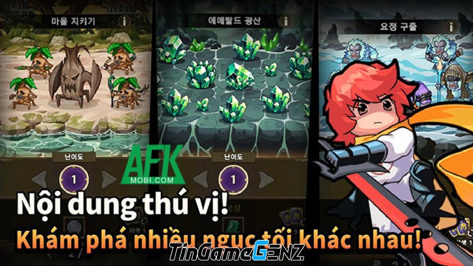 Hãy thu thập đội hiệp sĩ để bảo vệ Cây Thế Giới trong Rush! Knights: Idle RPG