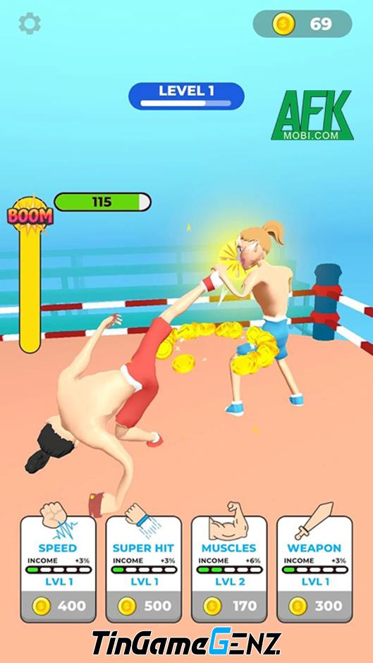 Hãy trở thành tay đấm vô địch trong Idle Fighting Boxer - Clicker