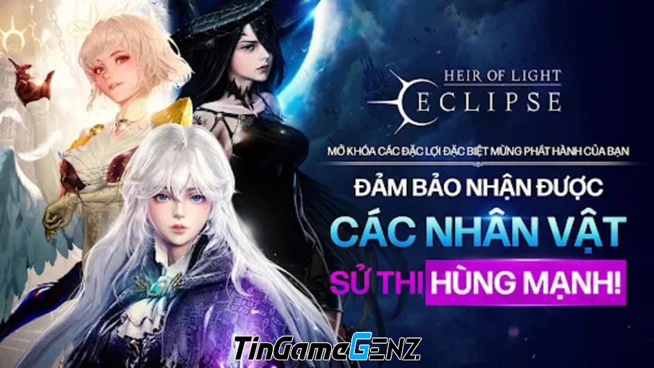 Heir of Light: Eclipse - Game kết hợp RPG và Dark Fantasy hấp dẫn.