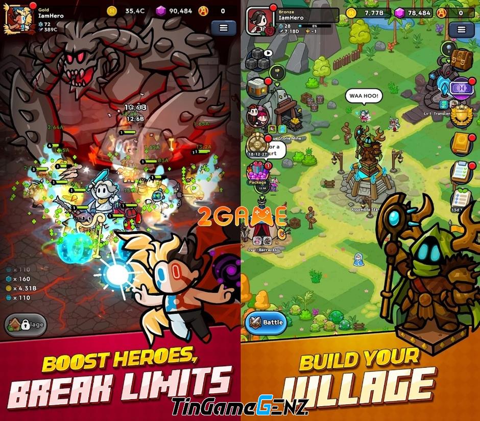 Hero Assemble: Săn boss với anh hùng đa chủng tộc trong game RPG Idle đỉnh cao