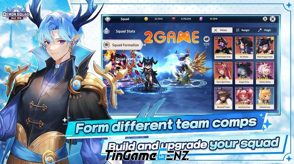 Hồi sinh Quỷ Vương và các nữ quỷ xinh đẹp trong Demon Squad: Idle RPG