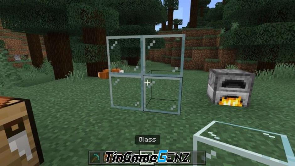 Hướng dẫn tạo và sử dụng khối thủy tinh trong Minecraft năm 2023.