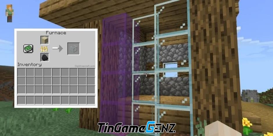 Hướng dẫn tạo và sử dụng khối thủy tinh trong Minecraft năm 2023.