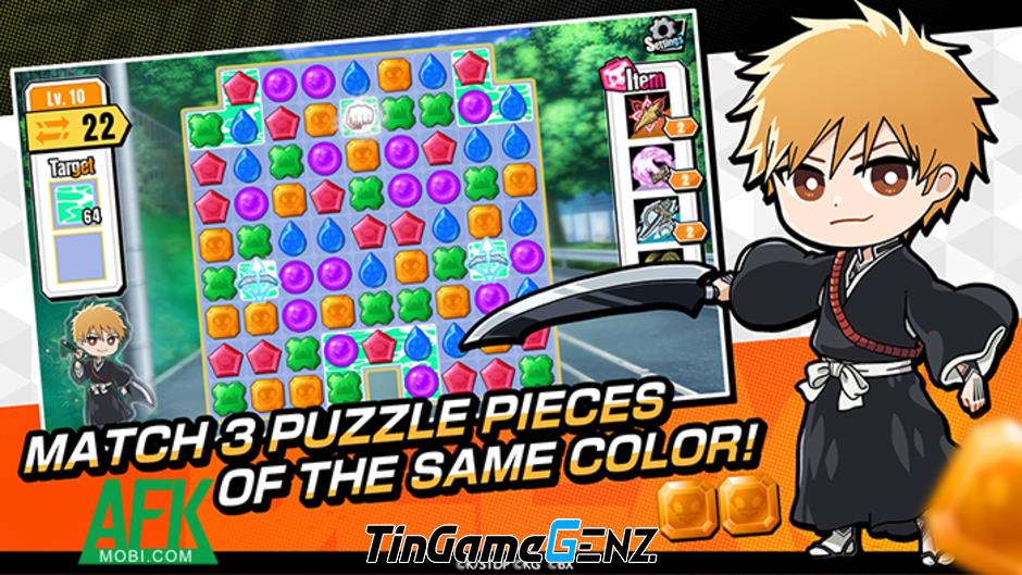 Khám Phá BLEACH Soul Puzzle: Game Giải Đố Xếp Kim Cương Match-3 Hấp Dẫn Từ Thế Giới Bleach