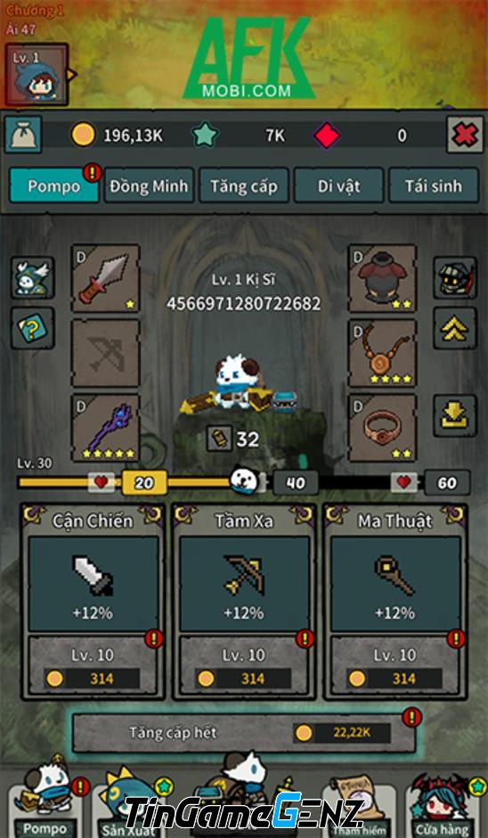 Khám Phá Chuyến Phiêu Lưu Cùng Pompo: Gấu Panda Đeo Balo Trong Game Backpack Heroes!