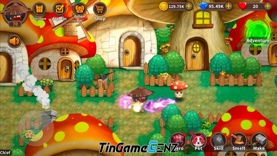 Khám phá Mushroom Knight - game nhập vai mới trên Android và IOS.