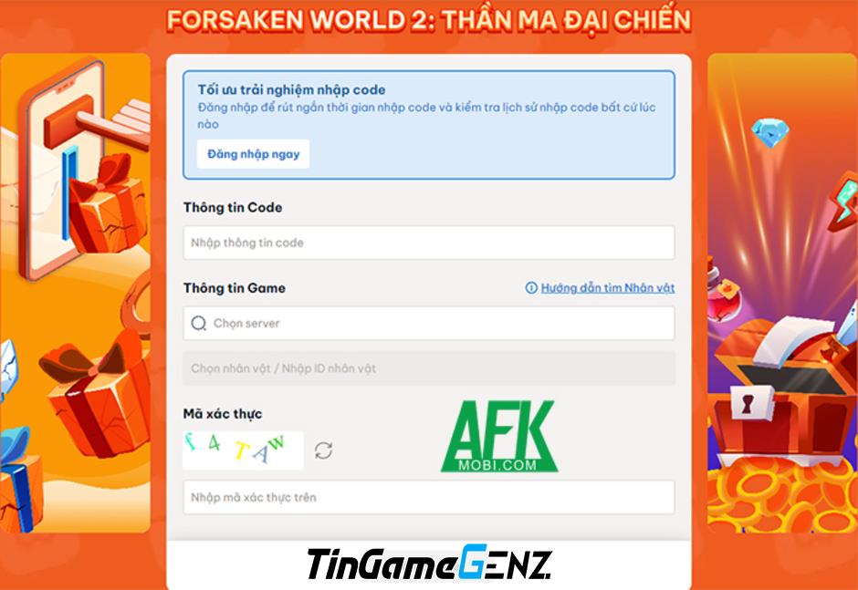 Khám Phá Những Gift Code Mới Nhất Dành Cho Game Forsaken World 2 VNG Trong Tháng Này