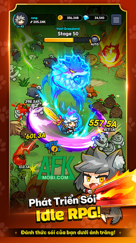 Khám Phá Sức Mạnh Cô Nàng Chiến Binh Người Sói Trong Game Go Go Wolf! – Trải Nghiệm Idle RPG Đầy Kịch Tính