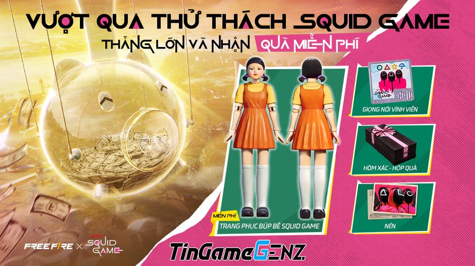 Khám Phá Vũ Trụ Squid Game Trong Garena Free Fire – Sự Kiện Đặc Biệt Ra Mắt Ngày 18/07! Khám Phá Vũ Trụ Squid Game Trong Garena Free Fire – Sự Kiện Đặc Biệt Ra Mắt Ngày 18/07!