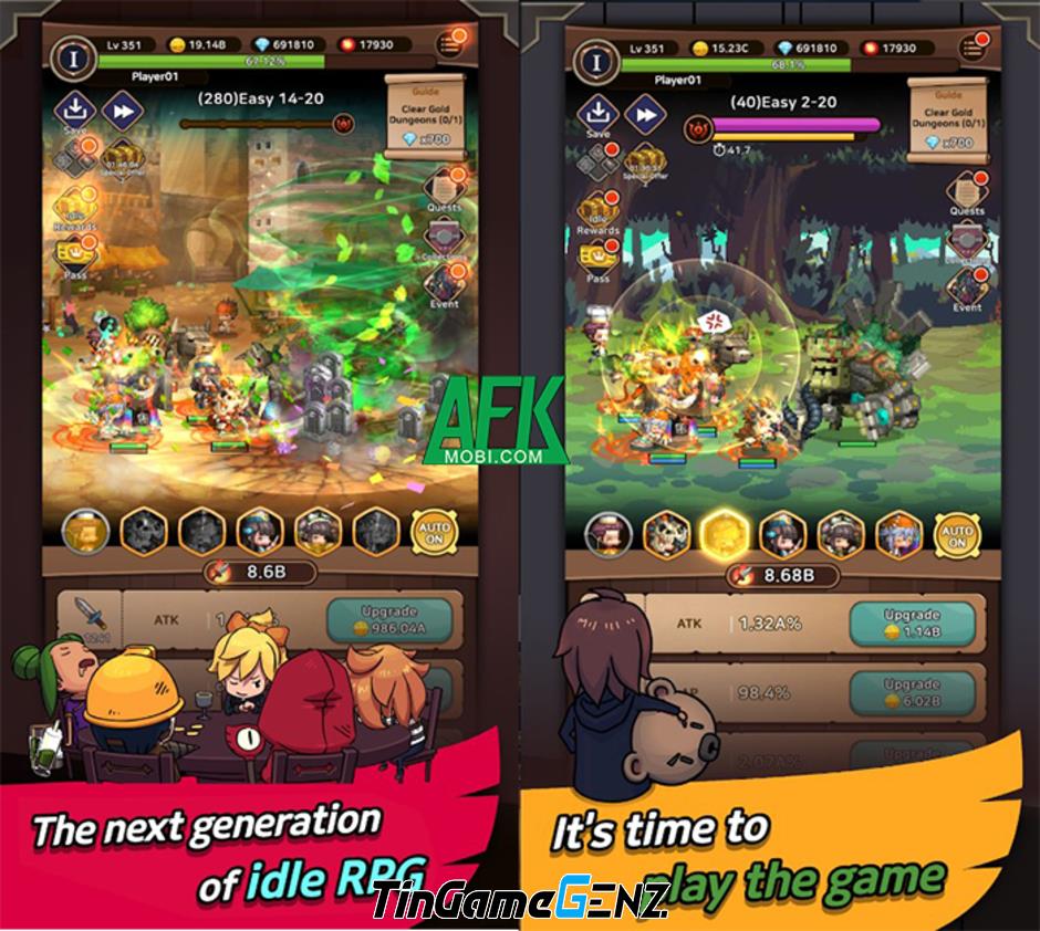 Khám phá Vương Quốc bị lãng quên trong game nhập vai Hero Kingdom: Idle RPG