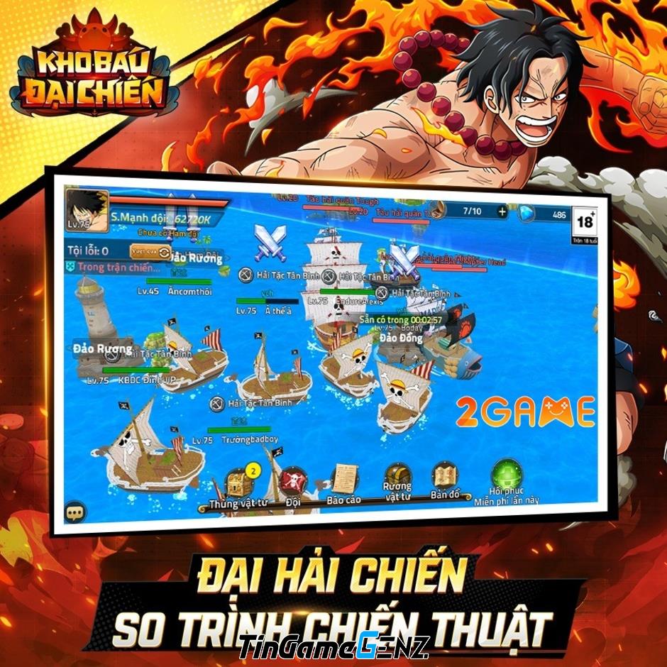 Kho Báu Đại Chiến – Game đấu tướng 3D siêu chất chủ đề One Piece sắp ra mắt