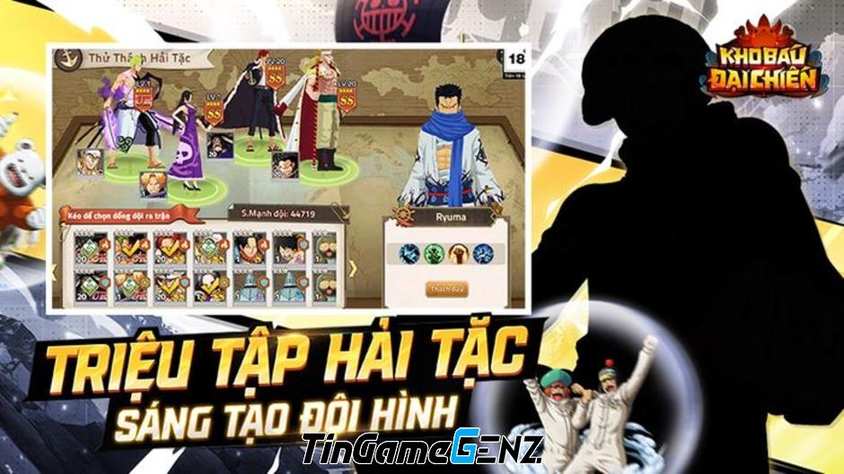 Kho Báu Đại Chiến: Game đấu tướng One Piece sắp ra mắt.