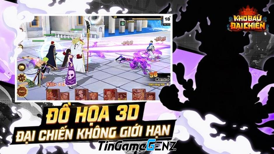 Kho Báu Đại Chiến: Game đấu tướng One Piece sắp ra mắt.