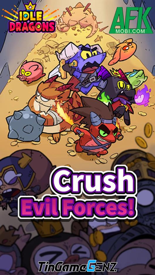 Khởi đầu cuộc phiêu lưu xây dựng chiến binh rồng trong game nhàn rỗi Idle Dragons!