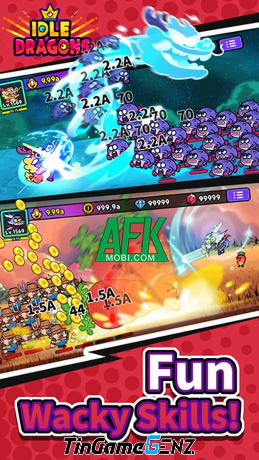 Khởi đầu cuộc phiêu lưu xây dựng chiến binh rồng trong game nhàn rỗi Idle Dragons!