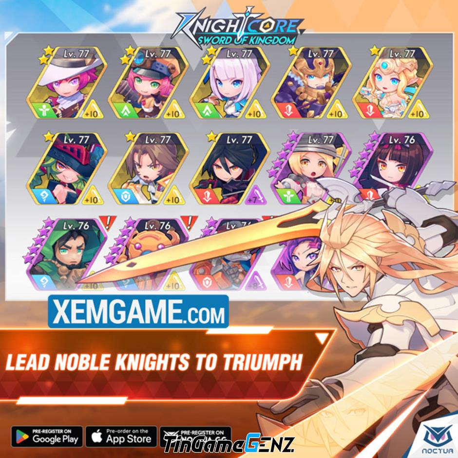 Knightcore: Sword of Kingdom - Game chiến thuật giải trí mới ra mắt