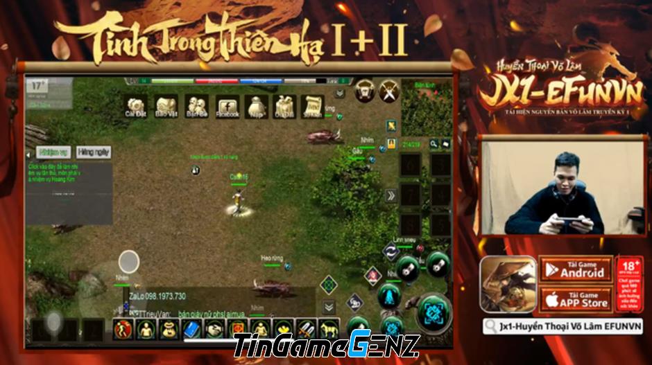 KOLs livestream JX1 Efunvn Mobile - Hiếm thấy trong thị trường game nhập vai kiếm hiệp.