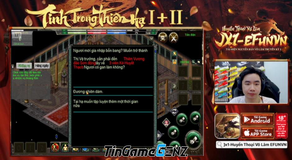 KOLs livestream JX1 Efunvn Mobile - Hiếm thấy trong thị trường game nhập vai kiếm hiệp.