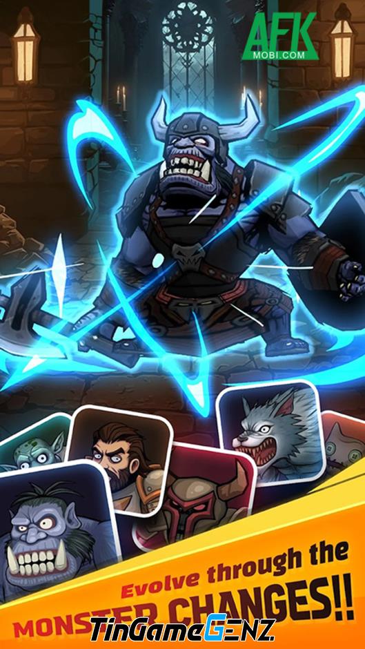 Leo tòa tháp quỷ trong game chiến thuật Demons Tower với bộ bài của bạn