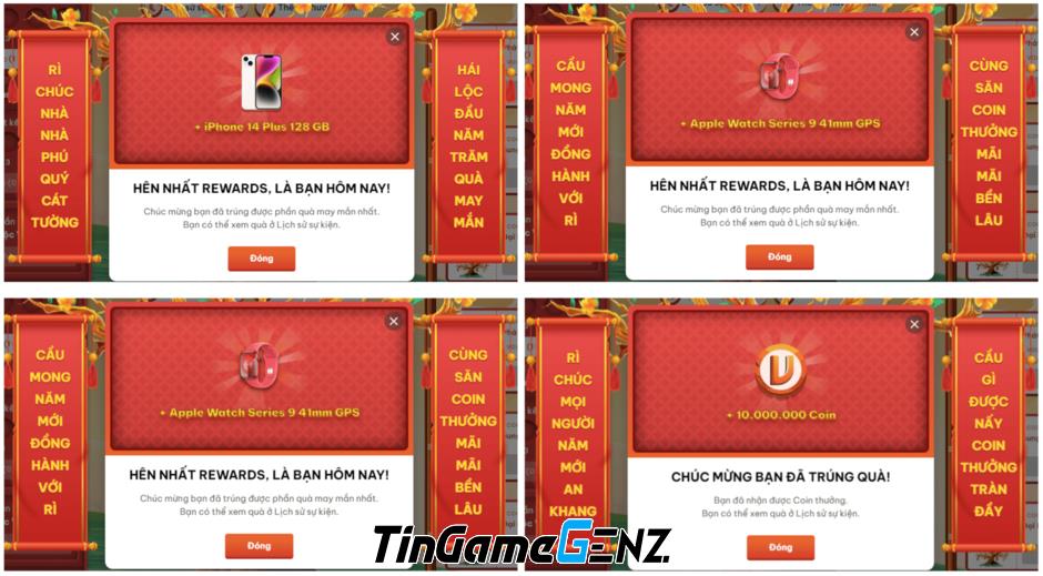 Lì xì game thủ hàng loạt phần quà công nghệ hấp dẫn từ VNGGames Rewards chào năm mới Giáp Thìn