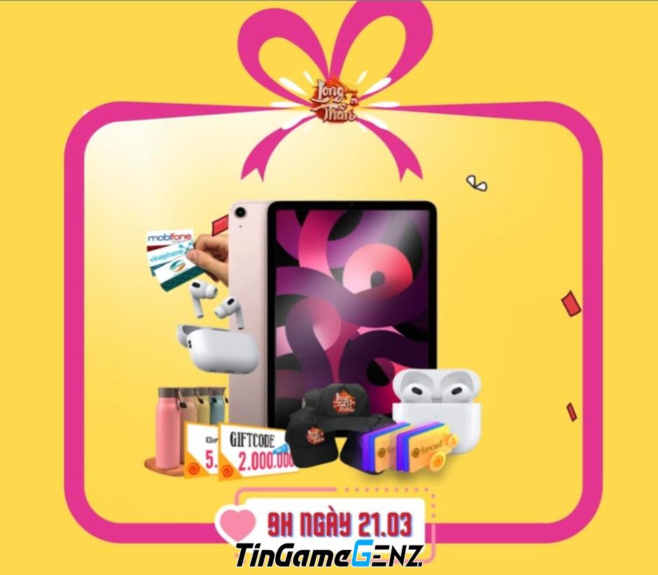 Long Thần PK: Ra mắt game nhập vai Tiên Hiệp ngày 21/3, tặng Ipad Gen 9 và chuỗi đua Top