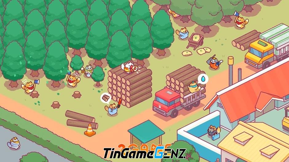 Lumbercat - Thế giới tycoon idle với những chú mèo đáng yêu