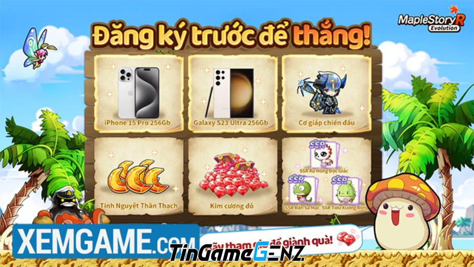 MapleStory R: Evolution - Đăng ký trước Nấm Lùn Phiêu Lưu Ký tại Việt Nam