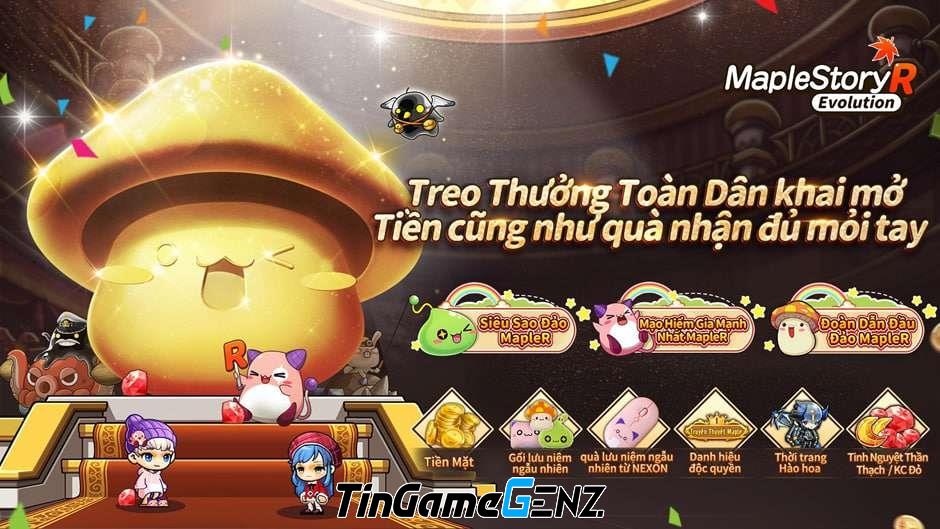 MapleStory R: Evolution tặng giftcode hấp dẫn cho người chơi mới.