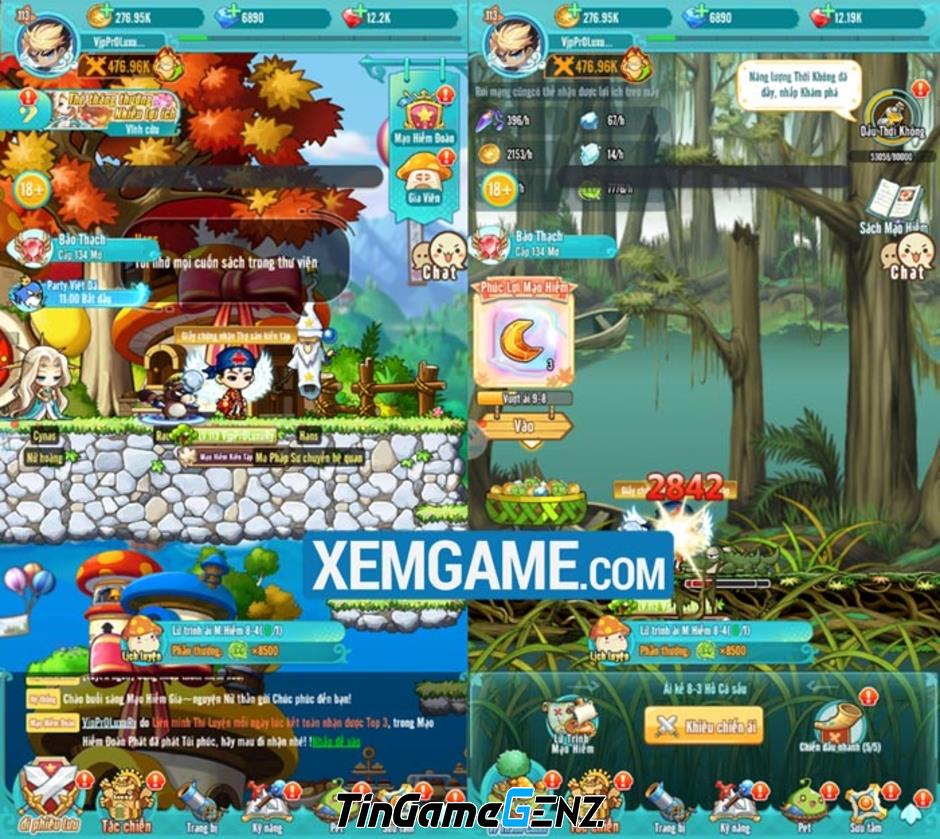 MapleStory R: Evolution - Trải nghiệm đa dạng hoạt động hấp dẫn.