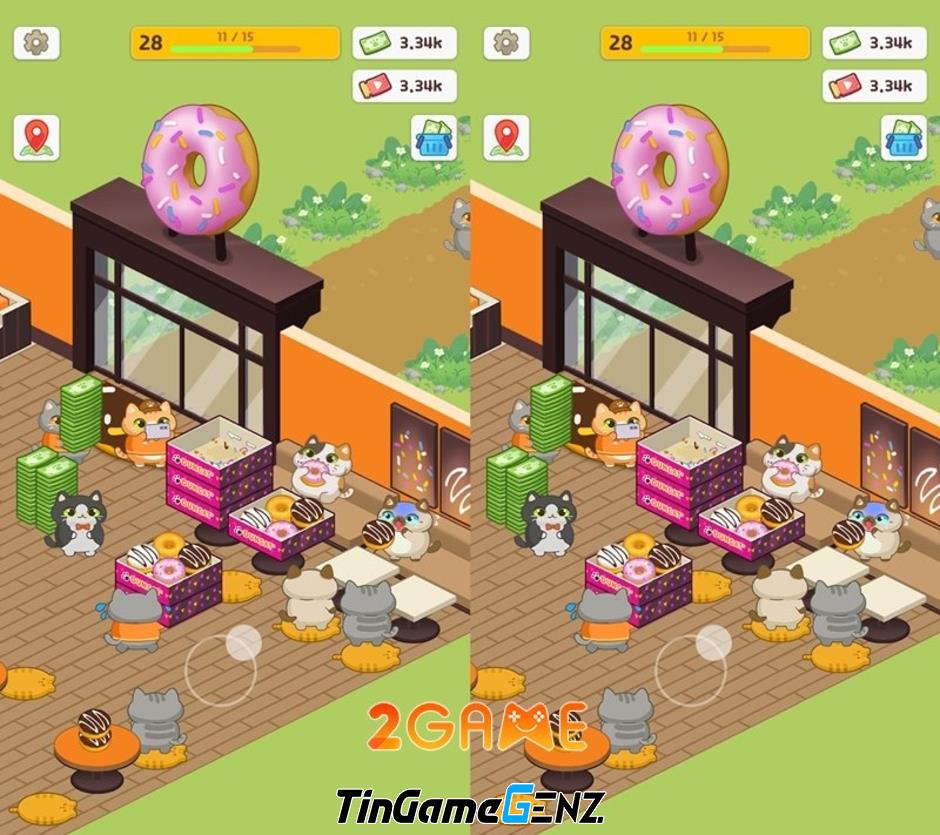 Mèo trong cửa hàng bánh ngọt: Cat in Donuts - Những chú mèo mập mạp đáng yêu bán bánh rán