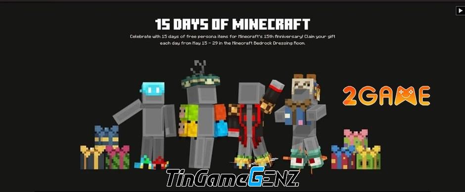 Minecraft kỷ niệm 15 năm: Ưu đãi đặc biệt cho game thủ di động