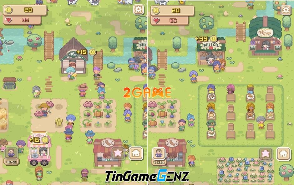 Mini Farmstay: Game nông trại thư giãn với đồ họa Pixel