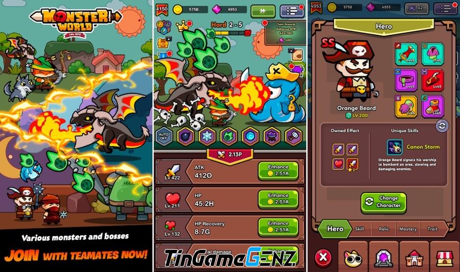 Monster World - Game Idle RPG mới ra mắt trên Google Play Store