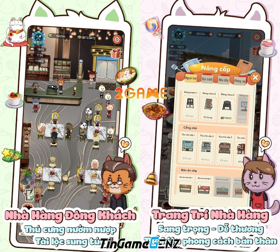 Nhà Hàng Thú Cưng Mobile - Game quản lý đáng yêu