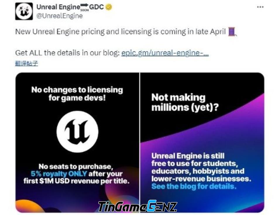 Nhà phát triển game không thể sử dụng Unreal Engine miễn phí nữa