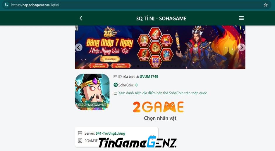 Nhận quà tặng nhanh tay với Giftcode mới nhất của game 3Q Tí Nị