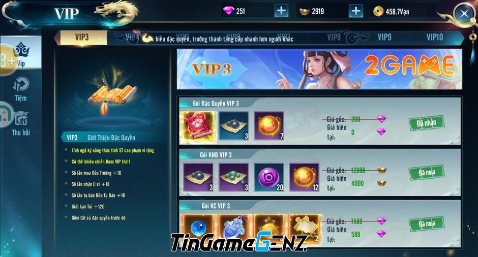 Nhận quà và ưu đãi hấp dẫn trong game Nghịch Duyên Thiên Ý