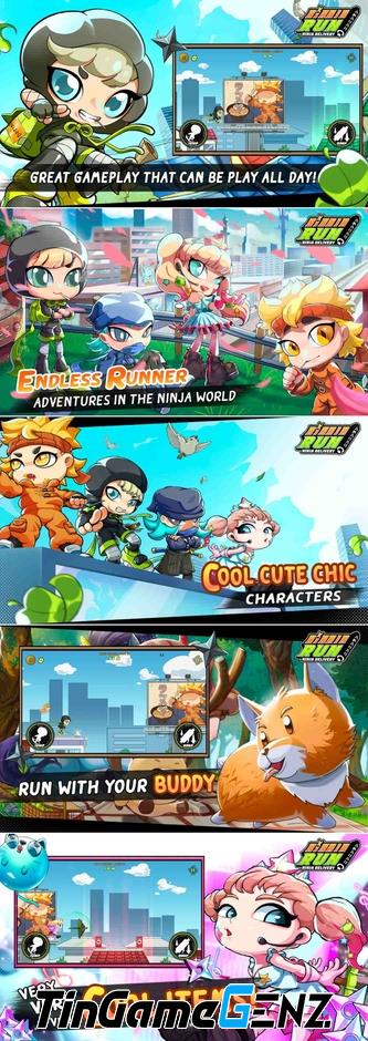 NinNinRun: Ninja Delivery - Game chạy đua vui nhộn trên Android và IOS