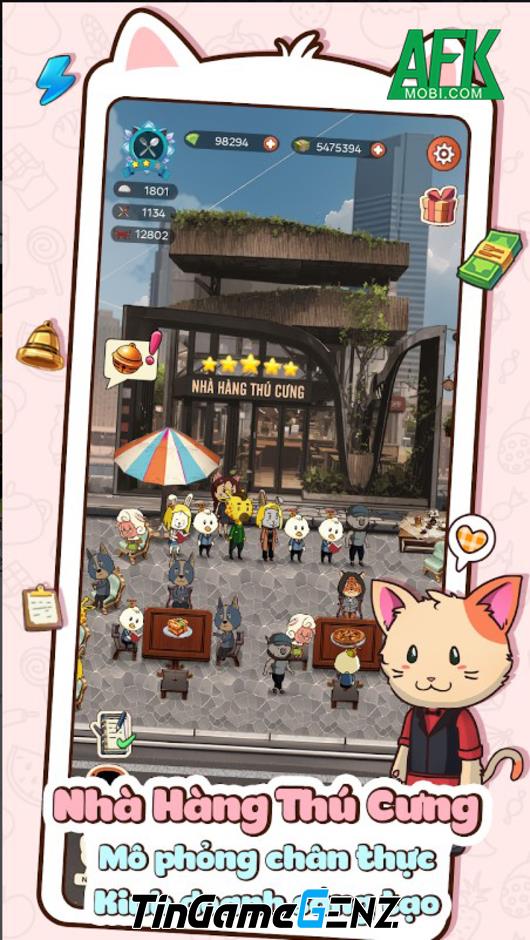 NPH GoodGame phát hành game mới Cats Restaurant – Nhà Hàng Thú Cưng tại Việt Nam