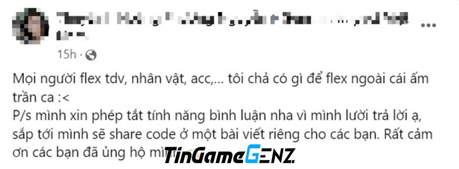 Nữ game thủ chia sẻ công trình xây Ấm Trần Ca trong Genshin Impact