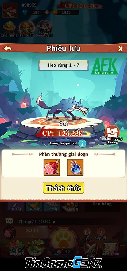 Phát triển chú khủng long trong Red Dragon Legend – Hunger Chest