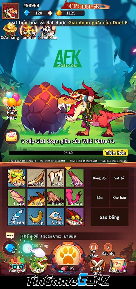 Phát triển chú khủng long trong Red Dragon Legend – Hunger Chest