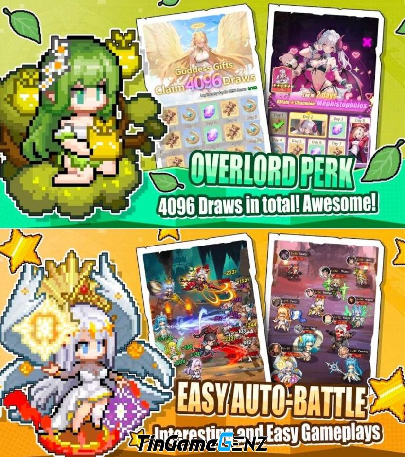 Pixel Overlord: 4096 Draws - Game nhập vai đồ họa cổ điển, đăng ký trước qua Google Play Store.