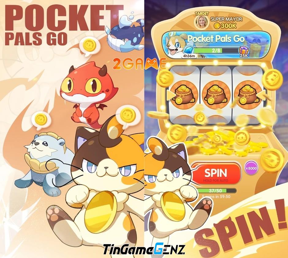 Pocket Pals Go – Phiên bản Coin Master dễ thương cực chất