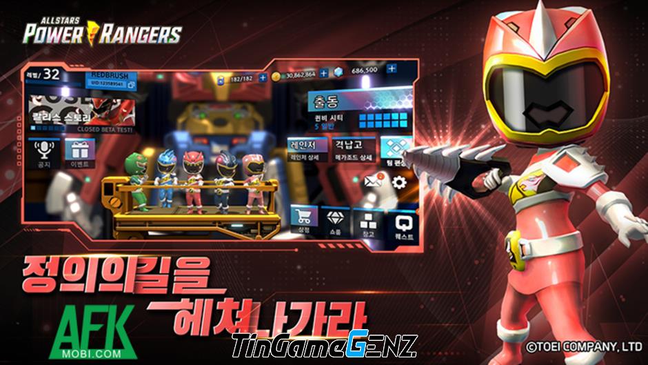 Power Rangers: All Stars - Xây dựng đội hình siêu nhân và đấu kẻ xấu