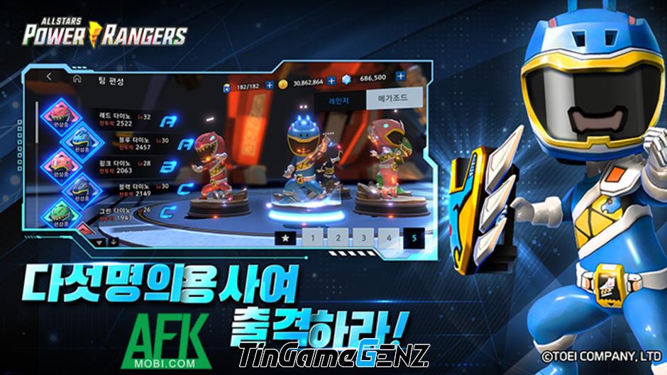 Power Rangers: All Stars - Xây dựng đội hình siêu nhân và đấu kẻ xấu