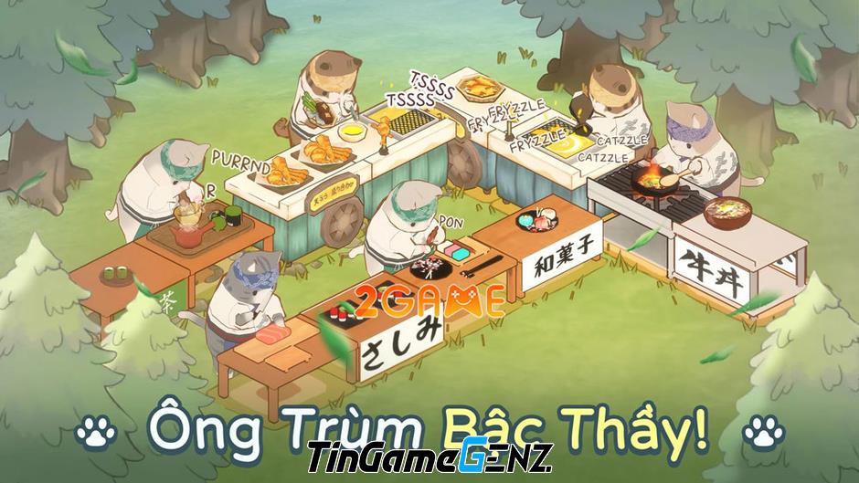 Quán ăn mèo dễ thương Cat Garden mở đăng ký sớm cho game mô phỏng