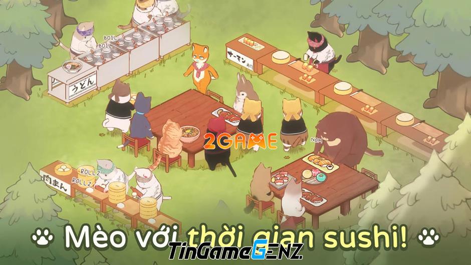 Quán ăn mèo dễ thương Cat Garden mở đăng ký sớm cho game mô phỏng