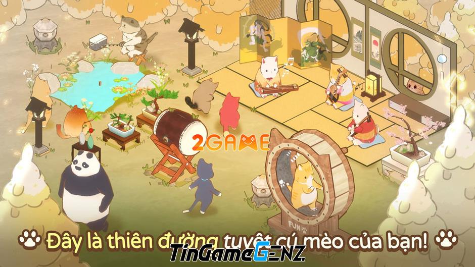 Quán ăn mèo dễ thương Cat Garden mở đăng ký sớm cho game mô phỏng